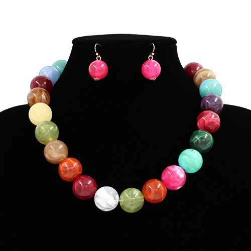 Coordinated Beaded Necklace Set | N5409