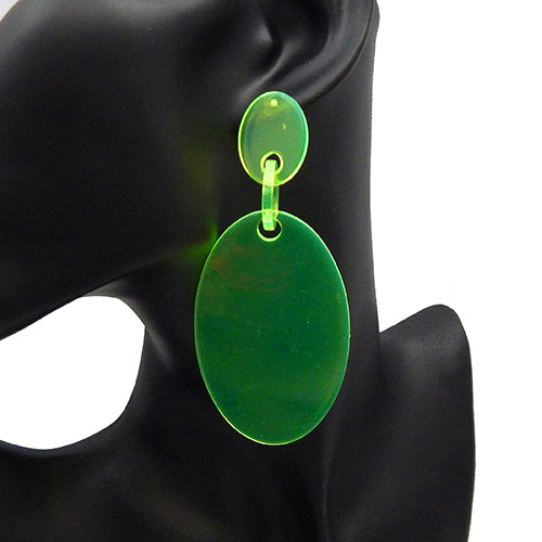 E1136 LE3163 Acrylic Oval Shapes Drop Dangle Earrings
