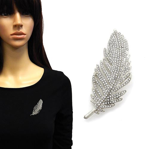 BR0192 LM4009 Leaf Design Brooch