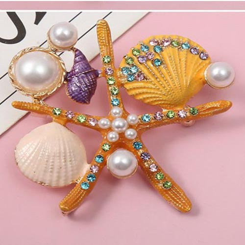 BR0193 LM4012 Starfish Design Brooch