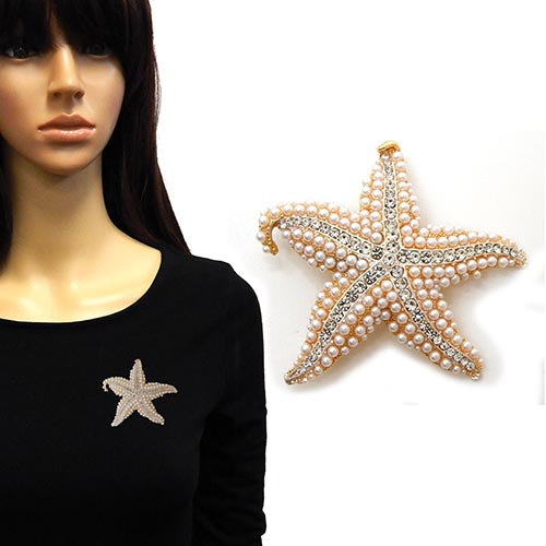 BR0191 LM4014 Starfish Design Brooch