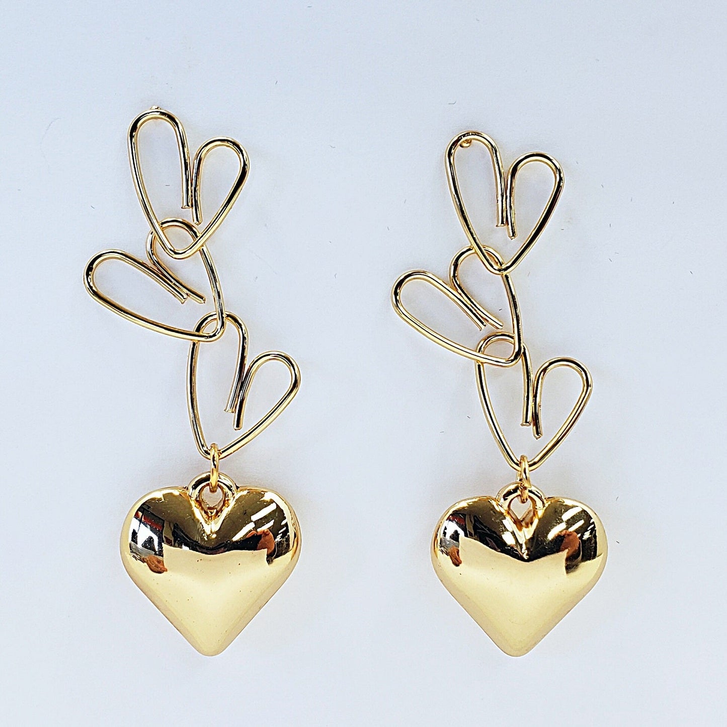 E1482 | Linked Heart Earrings | 83E1925