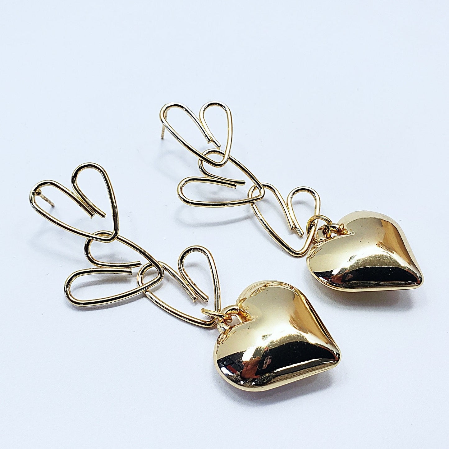 E1482 | Linked Heart Earrings | 83E1925
