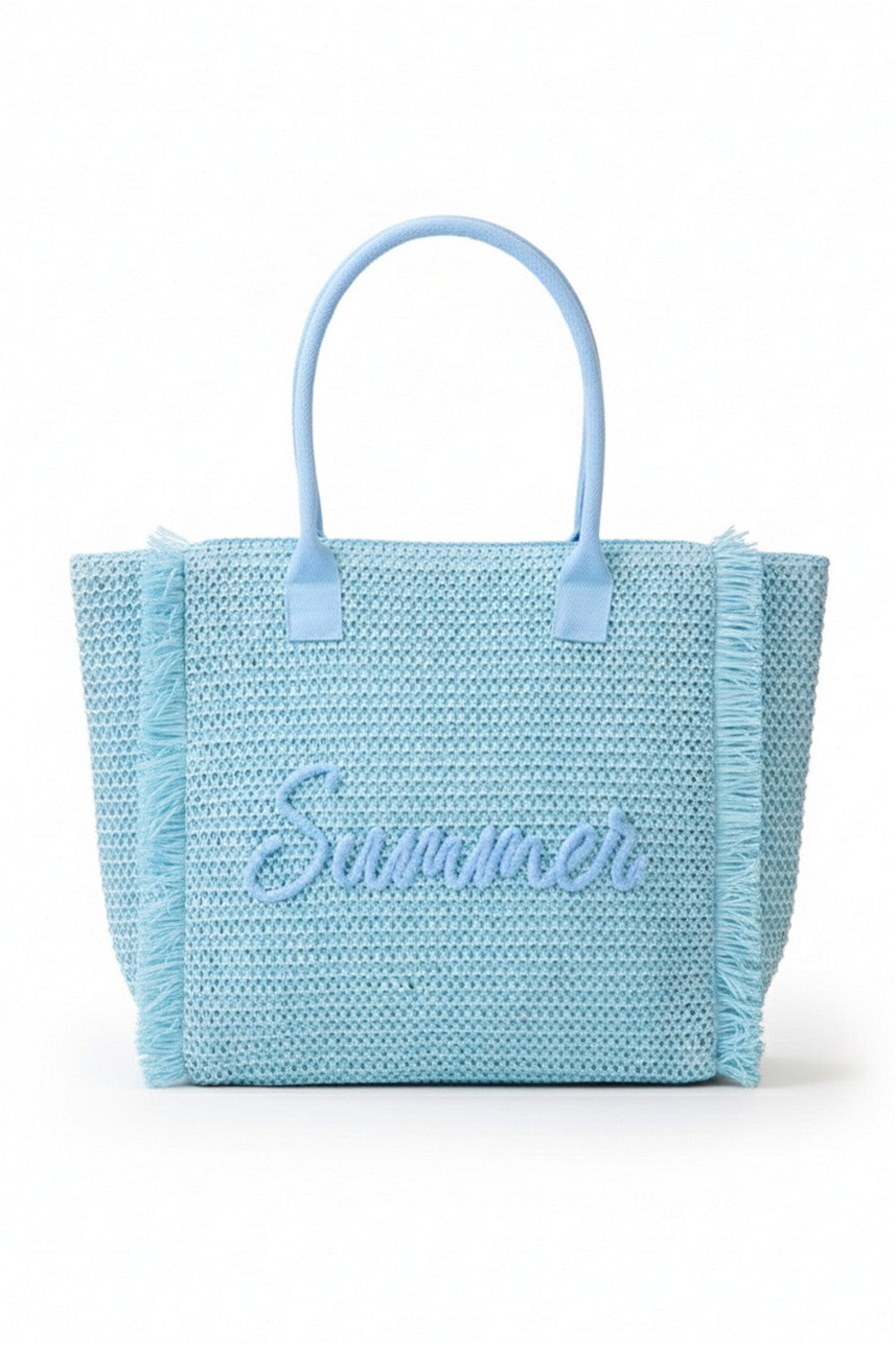 P0018 | Summer Script Woven Tote Bag | MB0326