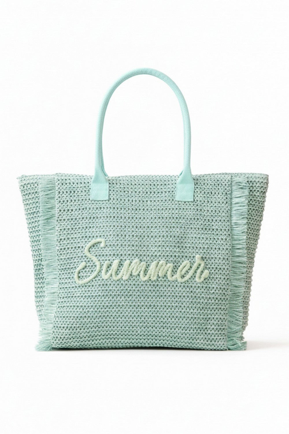 P0018 | Summer Script Woven Tote Bag | MB0326