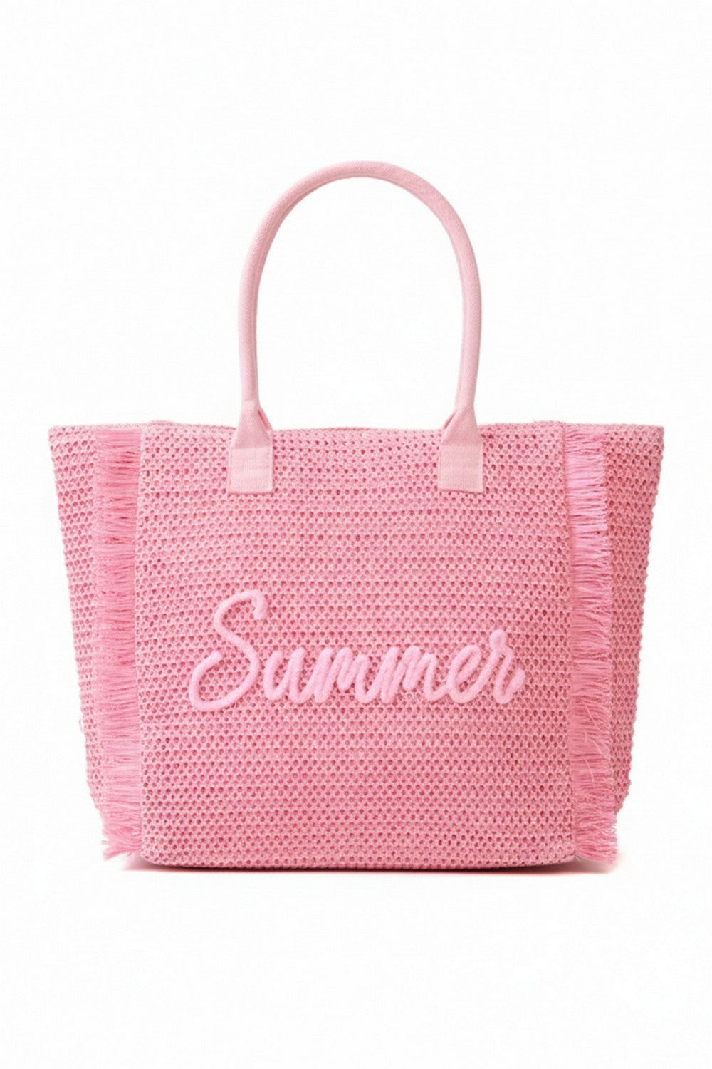 P0018 | Summer Script Woven Tote Bag | MB0326