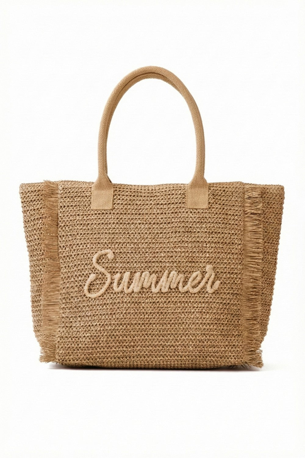 P0018 | Summer Script Woven Tote Bag | MB0326