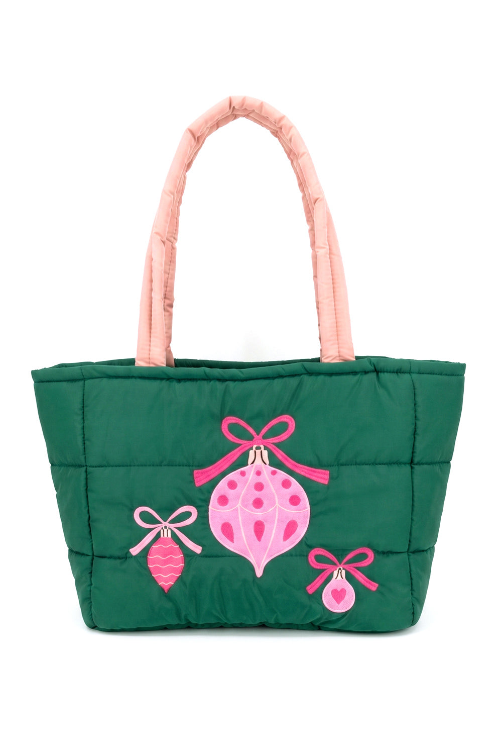 Holiday Ornament Quilted Tote Bag | P0032