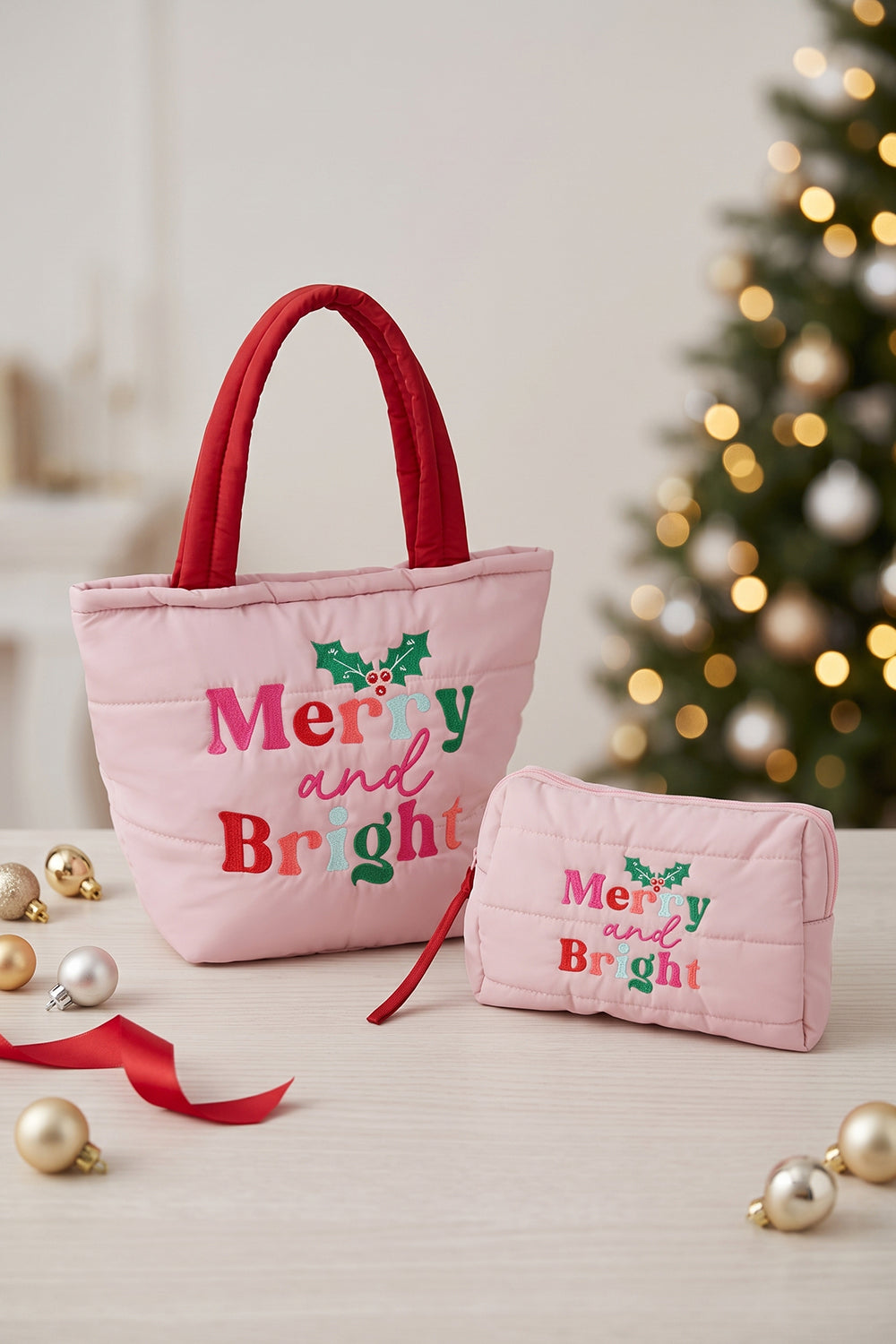Merry & Bright Christmas Pouch | P0039