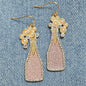 E1264 ME10605 Wine Bottle Drop Dangle Earrings