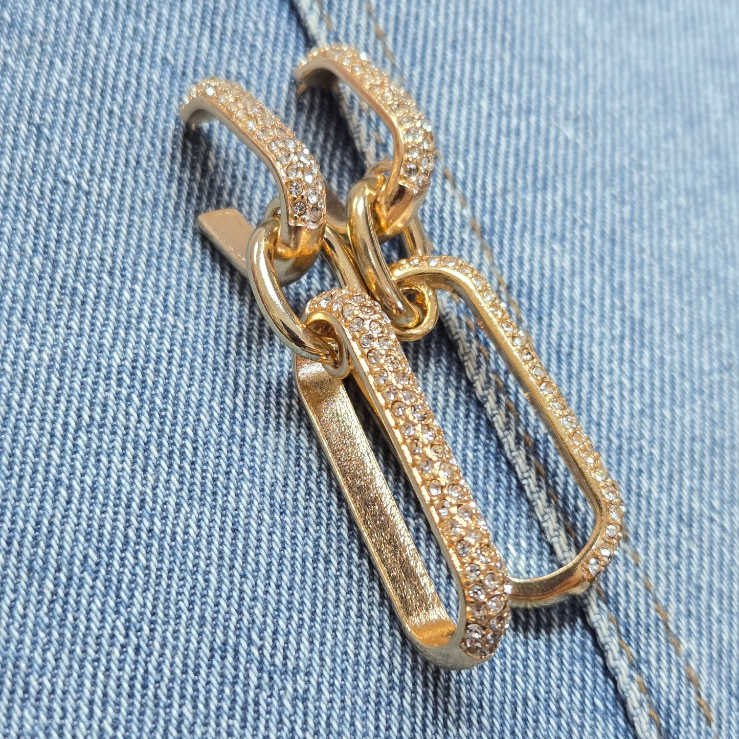 E1279 ME11030 Chain Link dangle Earrings