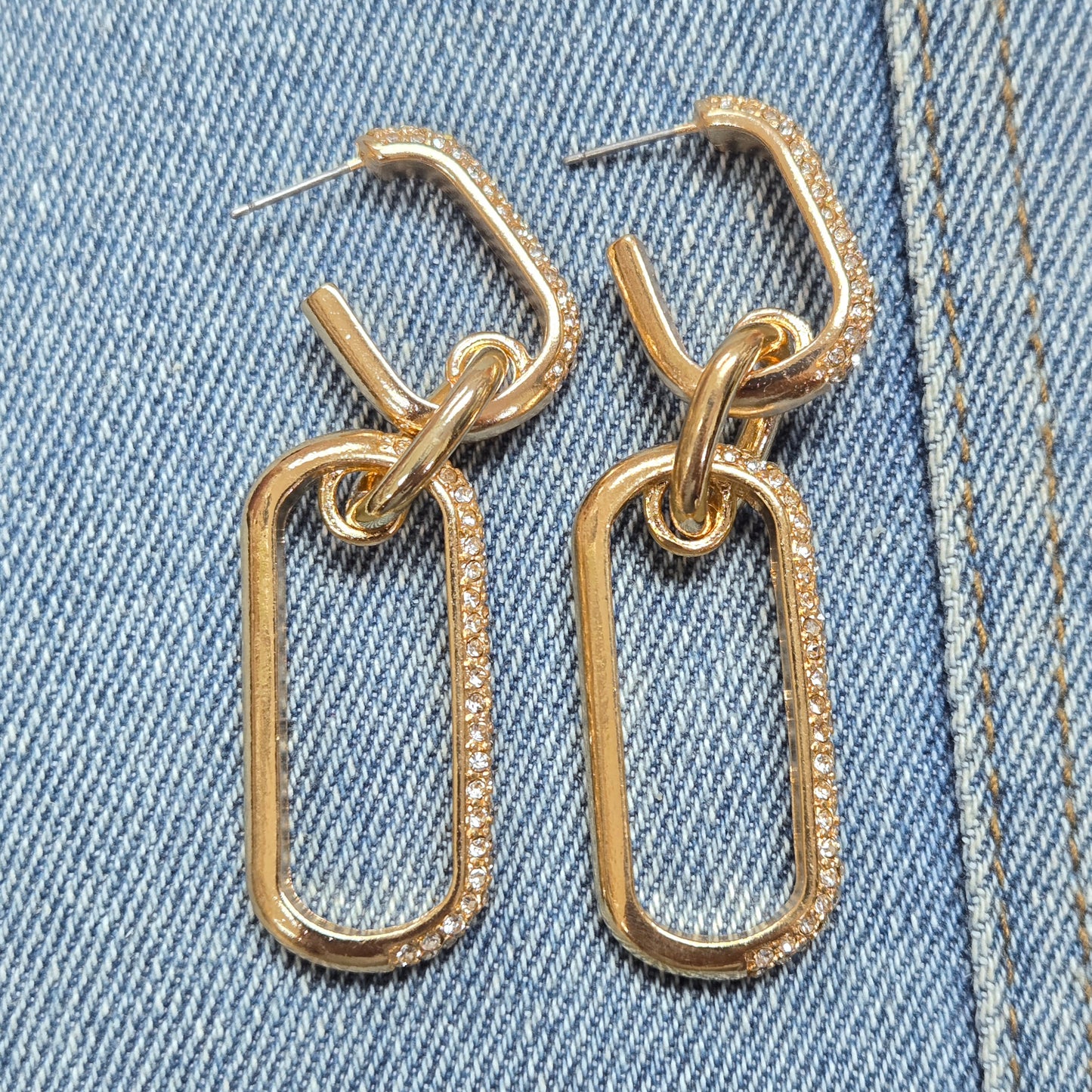 E1279 ME11030 Chain Link dangle Earrings