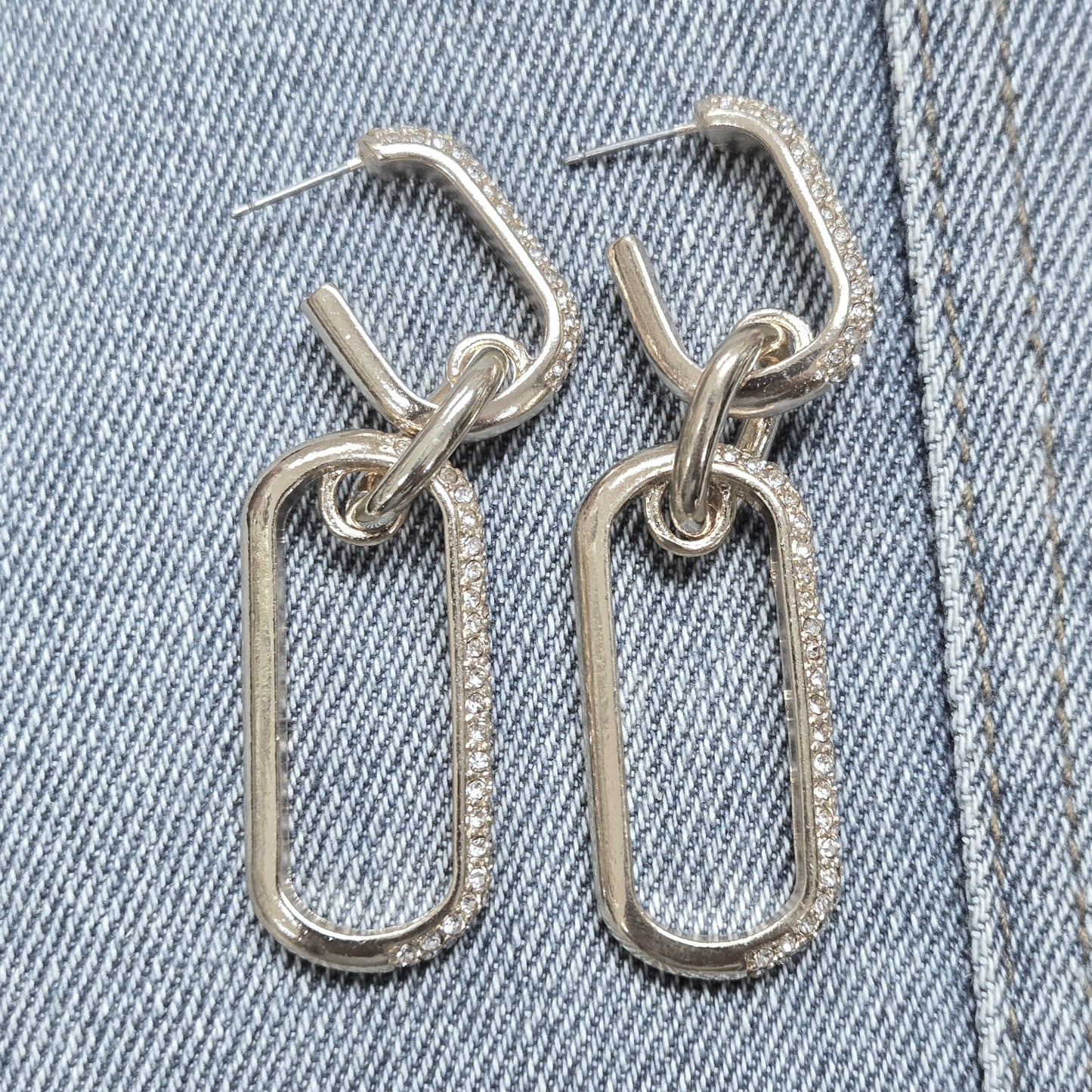 E1279 ME11030 Chain Link dangle Earrings
