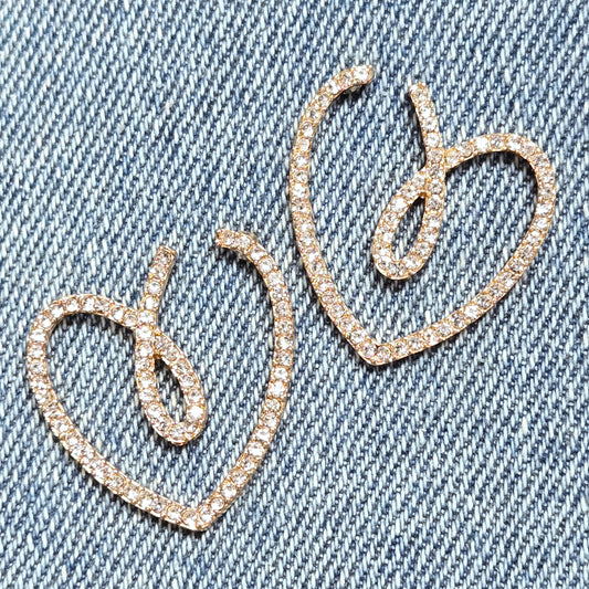 E1318 ME11091 Heart Love Shape Drop Earrings