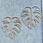 E1265 ME11127 Leaf Drop Post Earrings