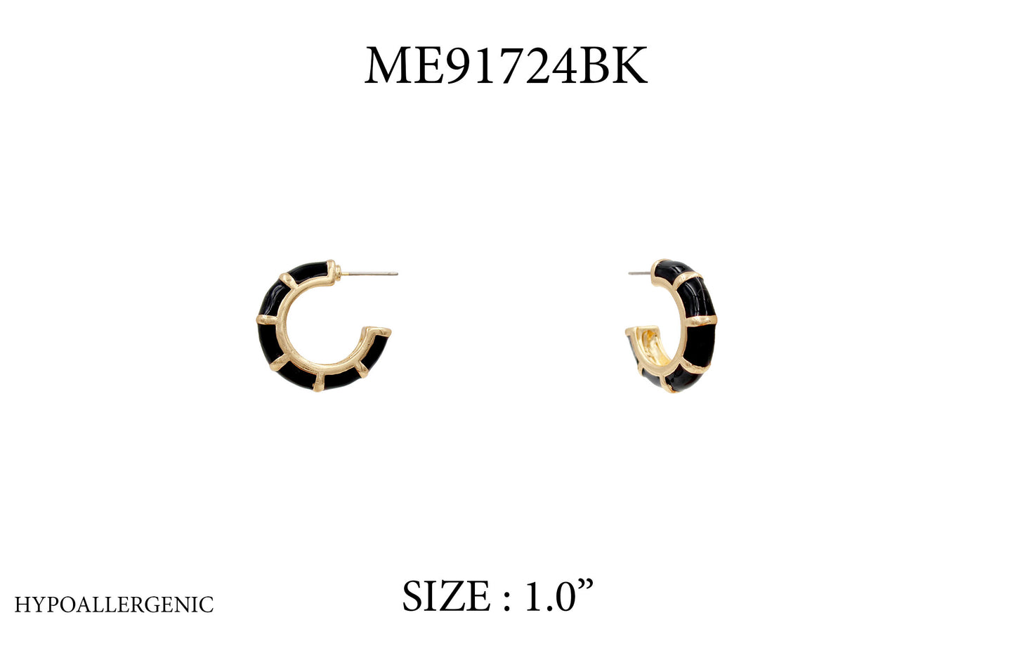 E0270 | Sculpted Enamel Hoop Earrings | ME91724