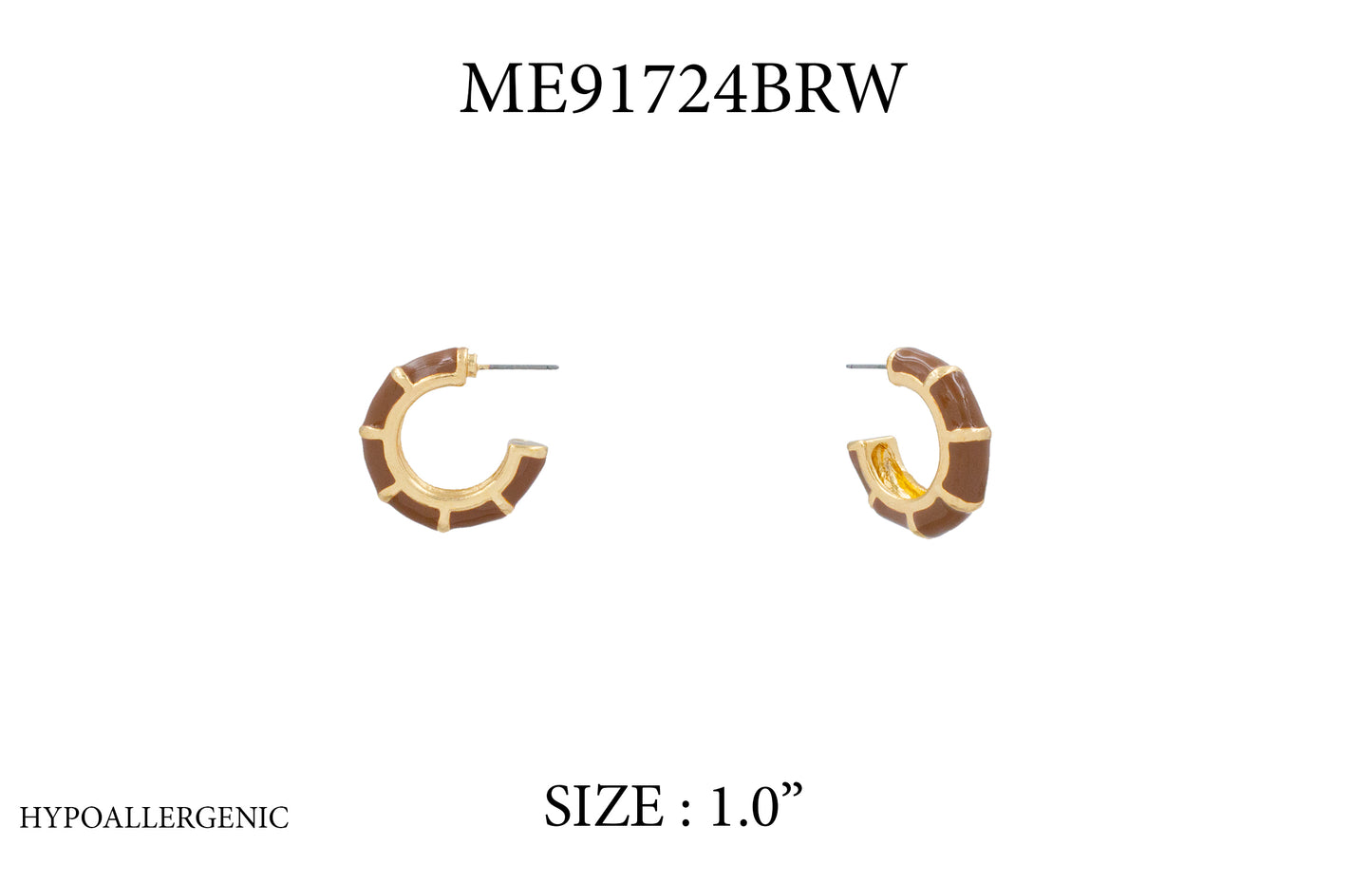 E0270 | Sculpted Enamel Hoop Earrings | ME91724