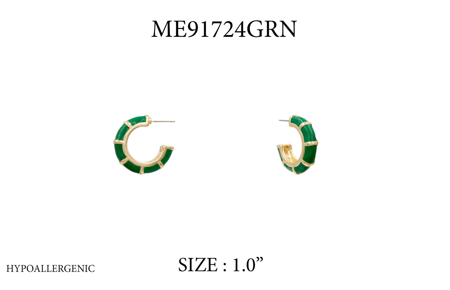 E0270 | Sculpted Enamel Hoop Earrings | ME91724