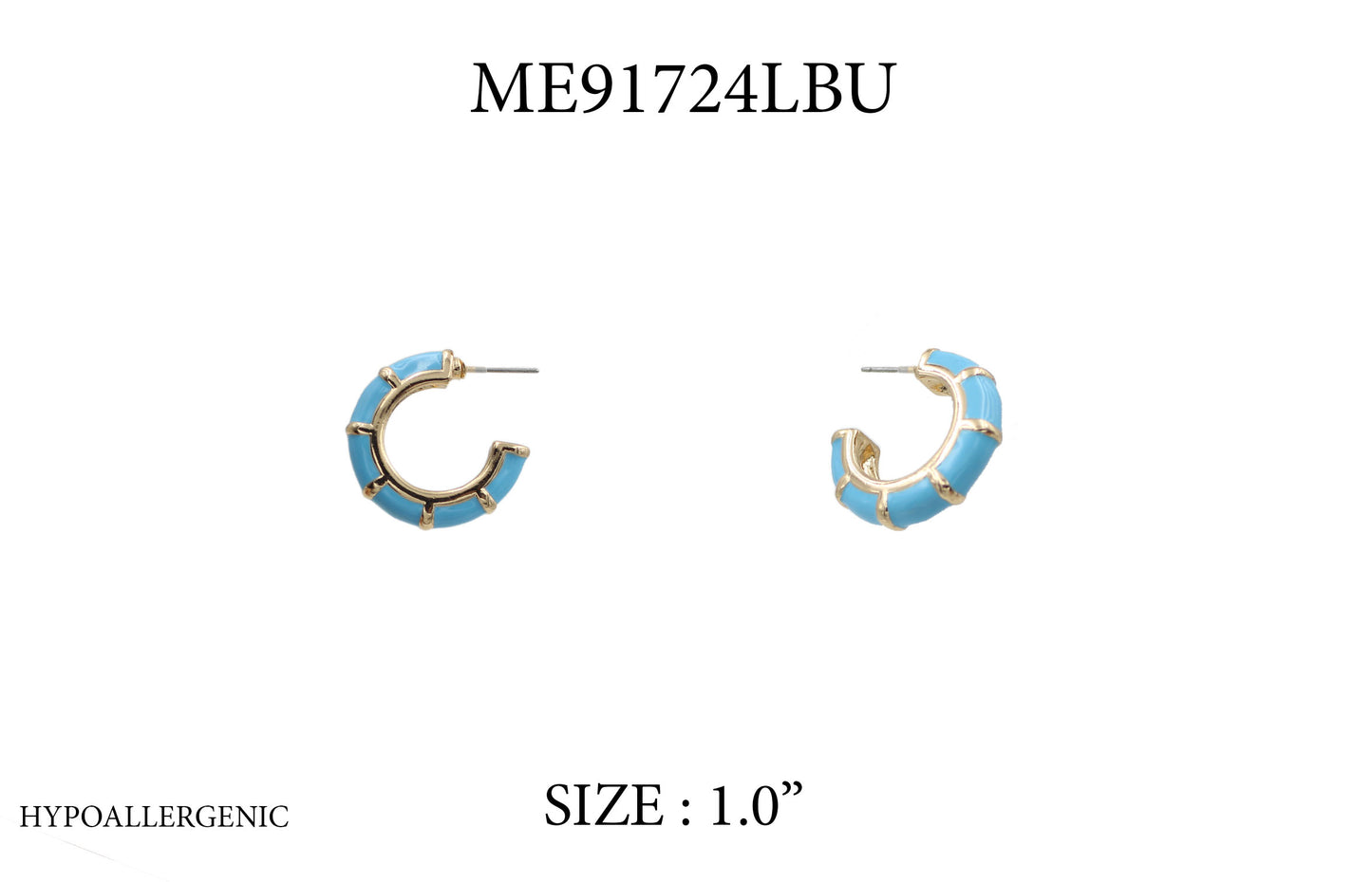 E0270 | Sculpted Enamel Hoop Earrings | ME91724