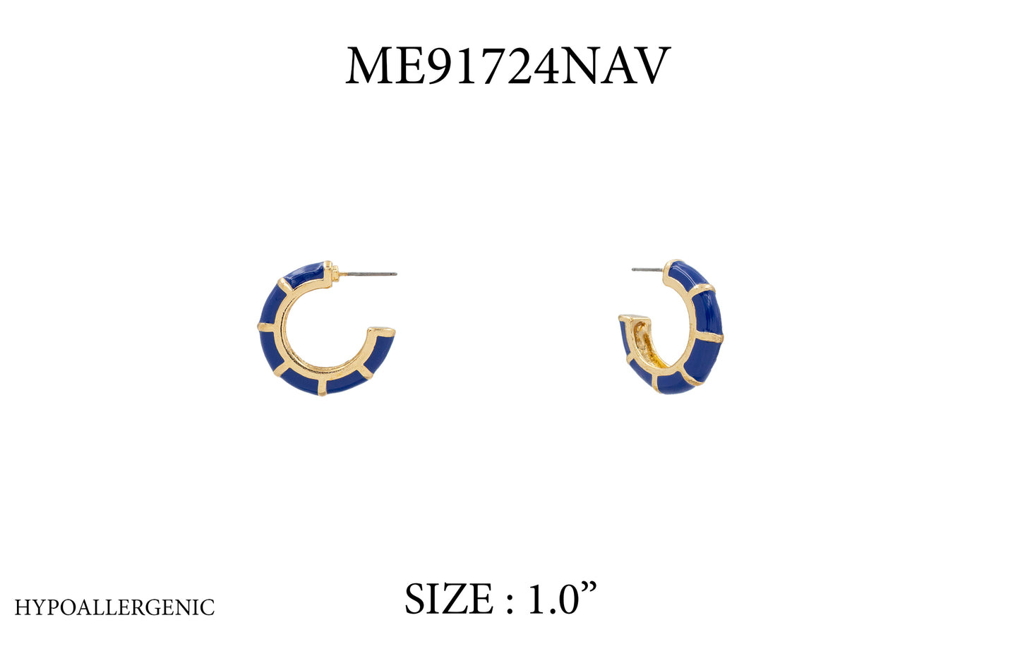 E0270 | Sculpted Enamel Hoop Earrings | ME91724