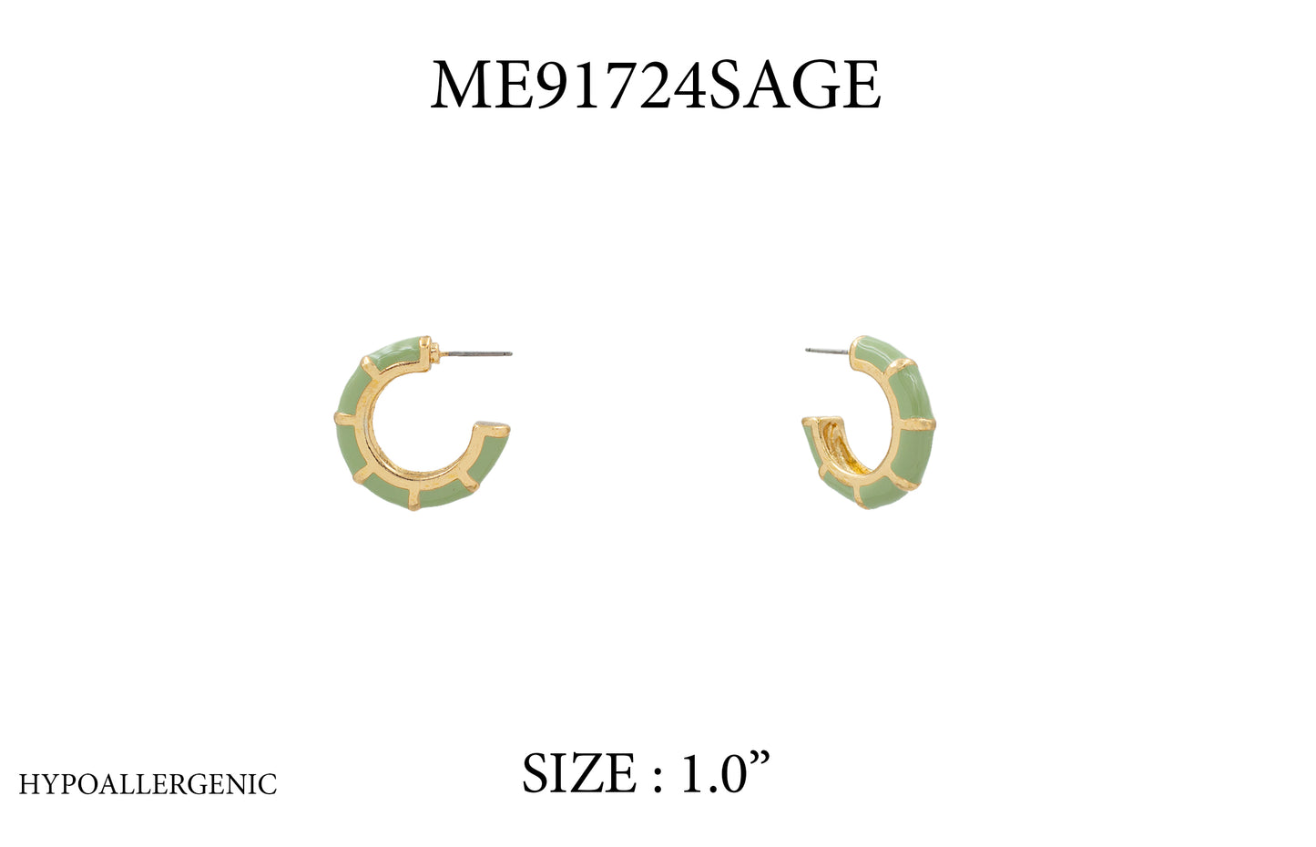 E0270 | Sculpted Enamel Hoop Earrings | ME91724