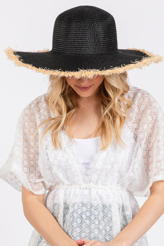 HT0144| Frayed Edge Straw Hat | MH0221