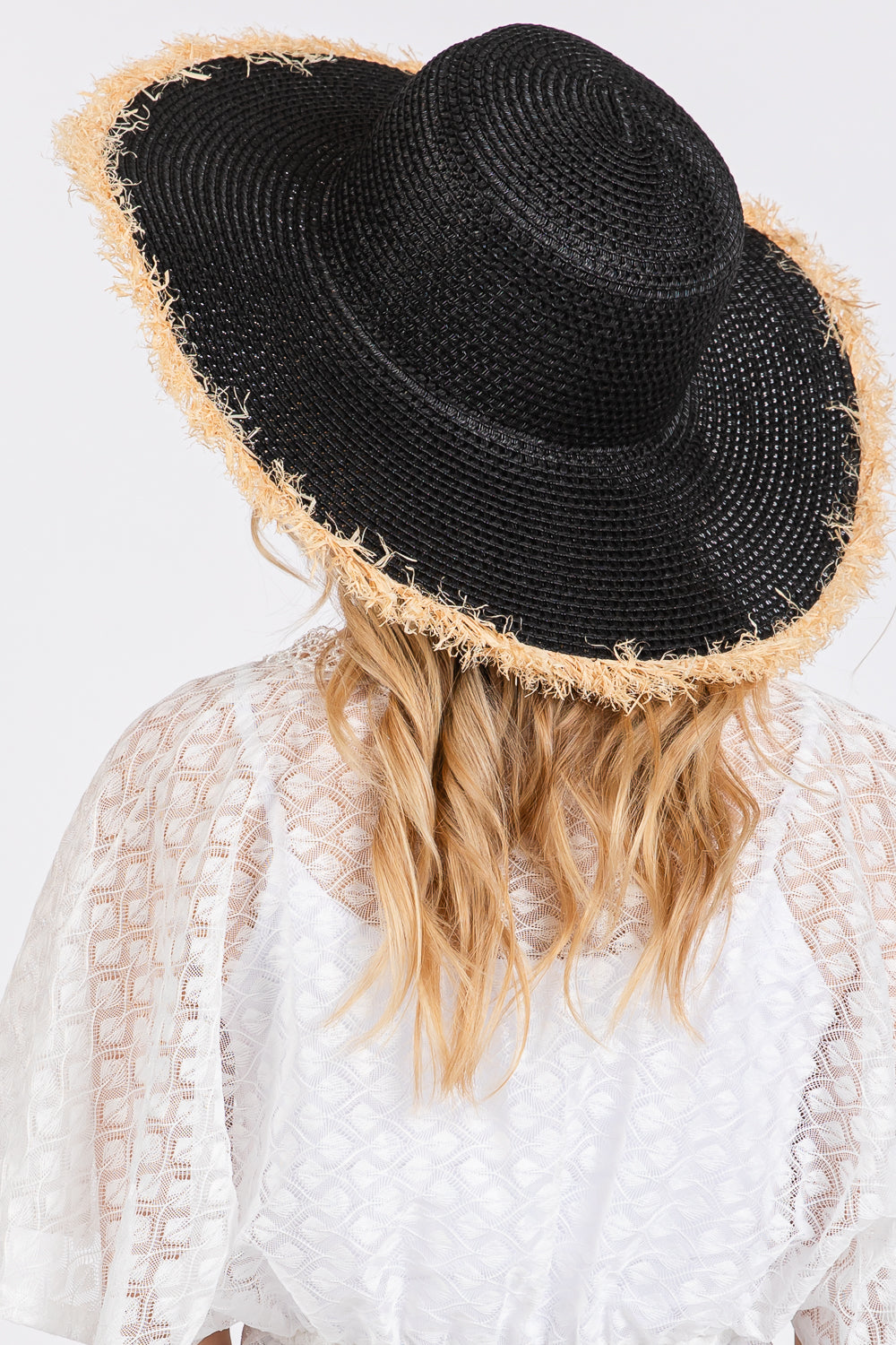 HT0144| Frayed Edge Straw Hat | MH0221