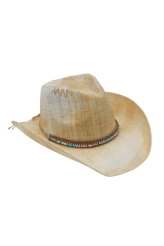 HT0149 | Beaded Band Cowboy Hat | MH0303