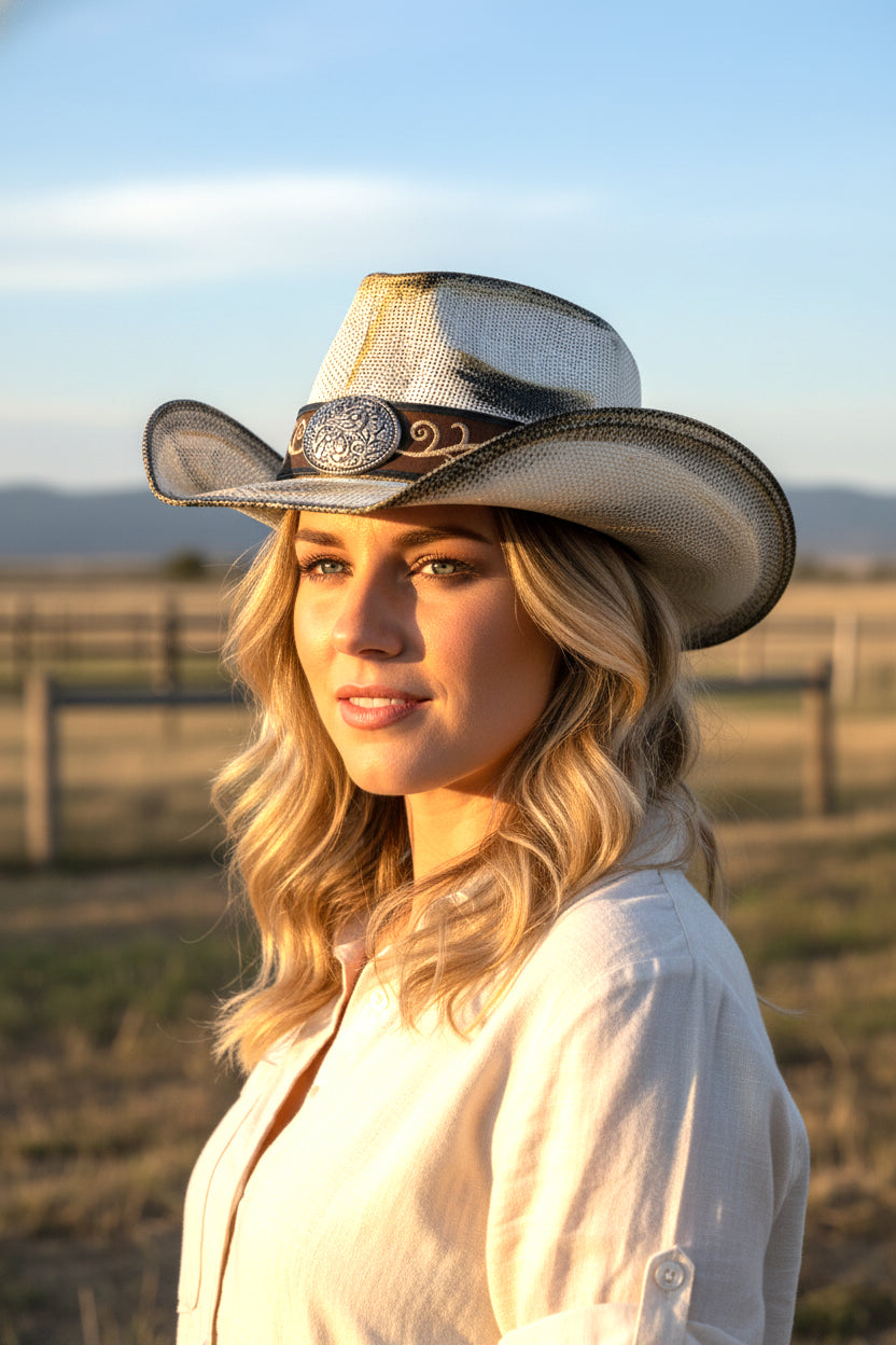 HT0148 | Distressed Western Cowboy Hat | MH0334