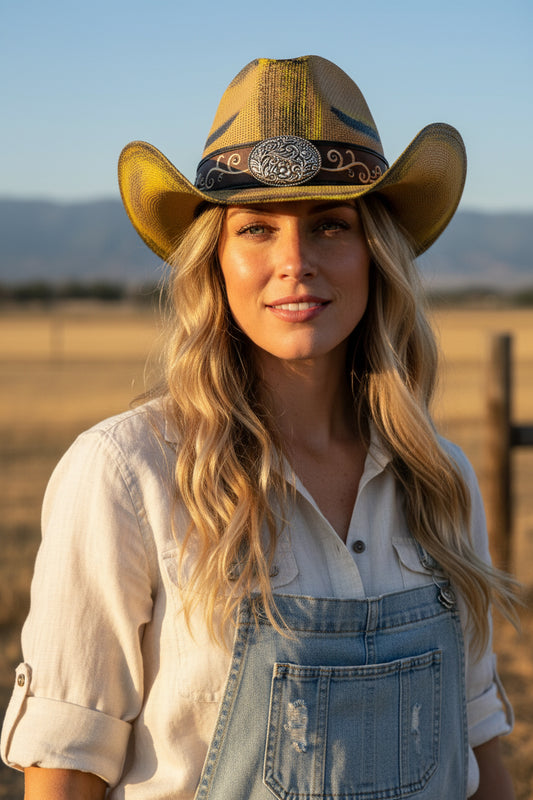 HT0148 | Distressed Western Cowboy Hat | MH0334