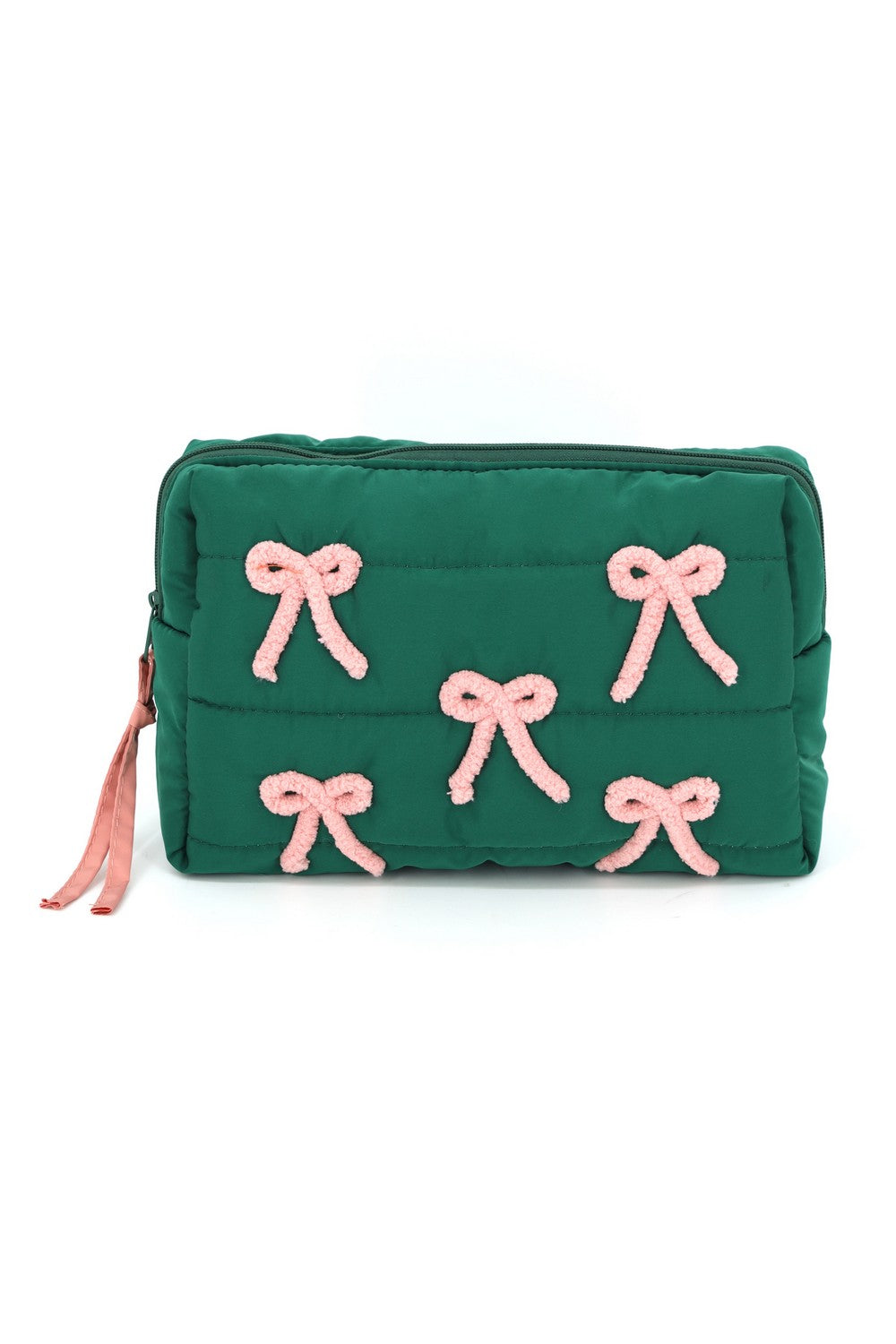 Pink Bows Quilted Pouch |P0037