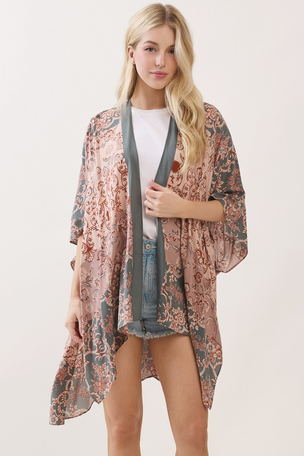 PC86 | Floral Paisley Kimono | MS0478