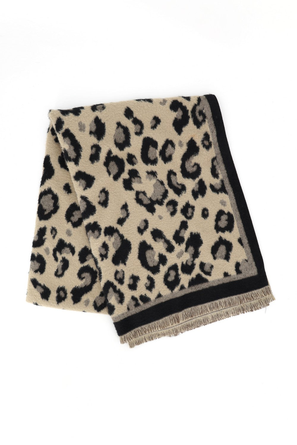 Two Tone Leopard Scarf Wrap | SS0026