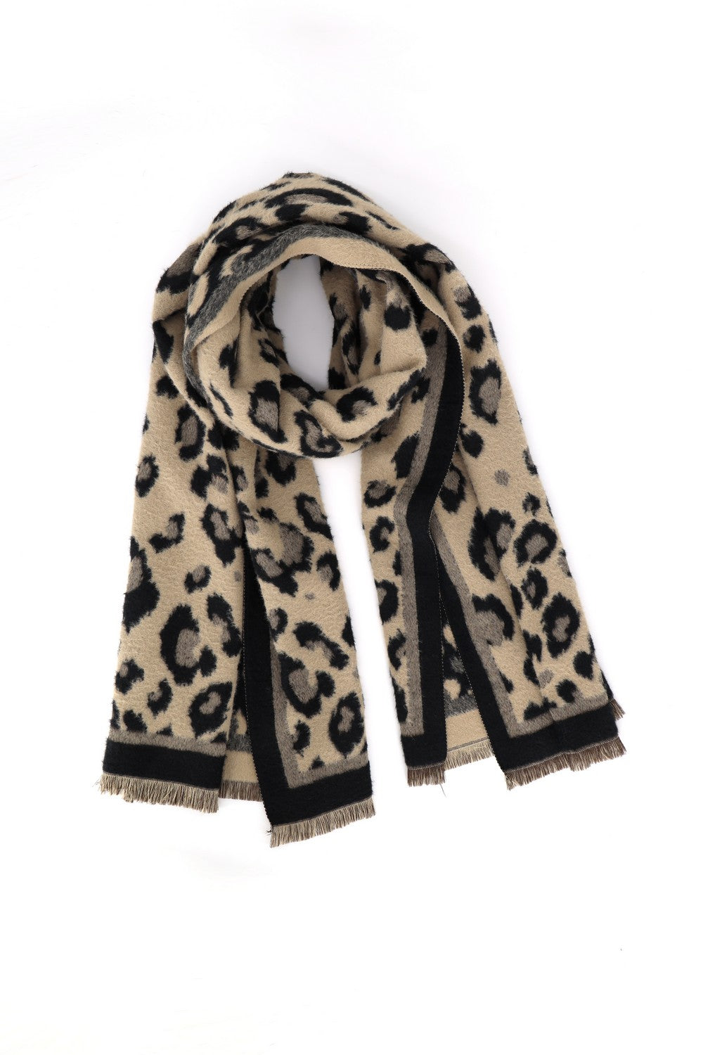 Two Tone Leopard Scarf Wrap | SS0026