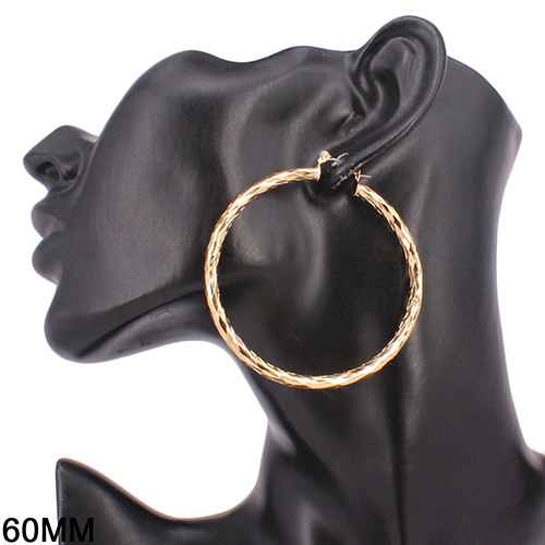 Large twisted hoop earrings featuring a slim rope-inspired texture and classic round silhouette.
