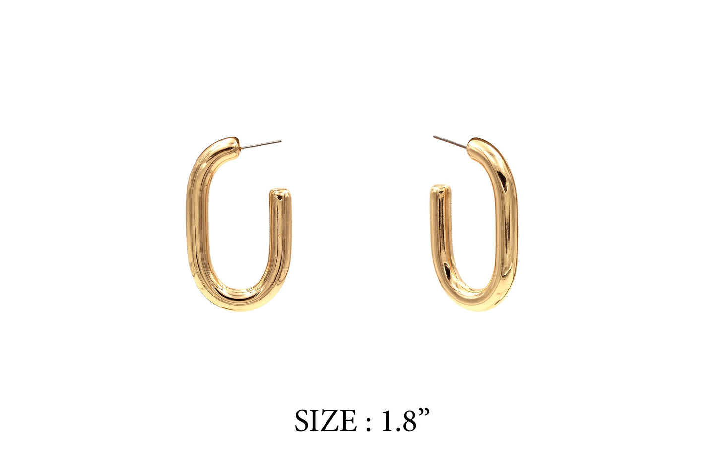 E0195 | Modern Elongated Hoop Earrings | ME91057