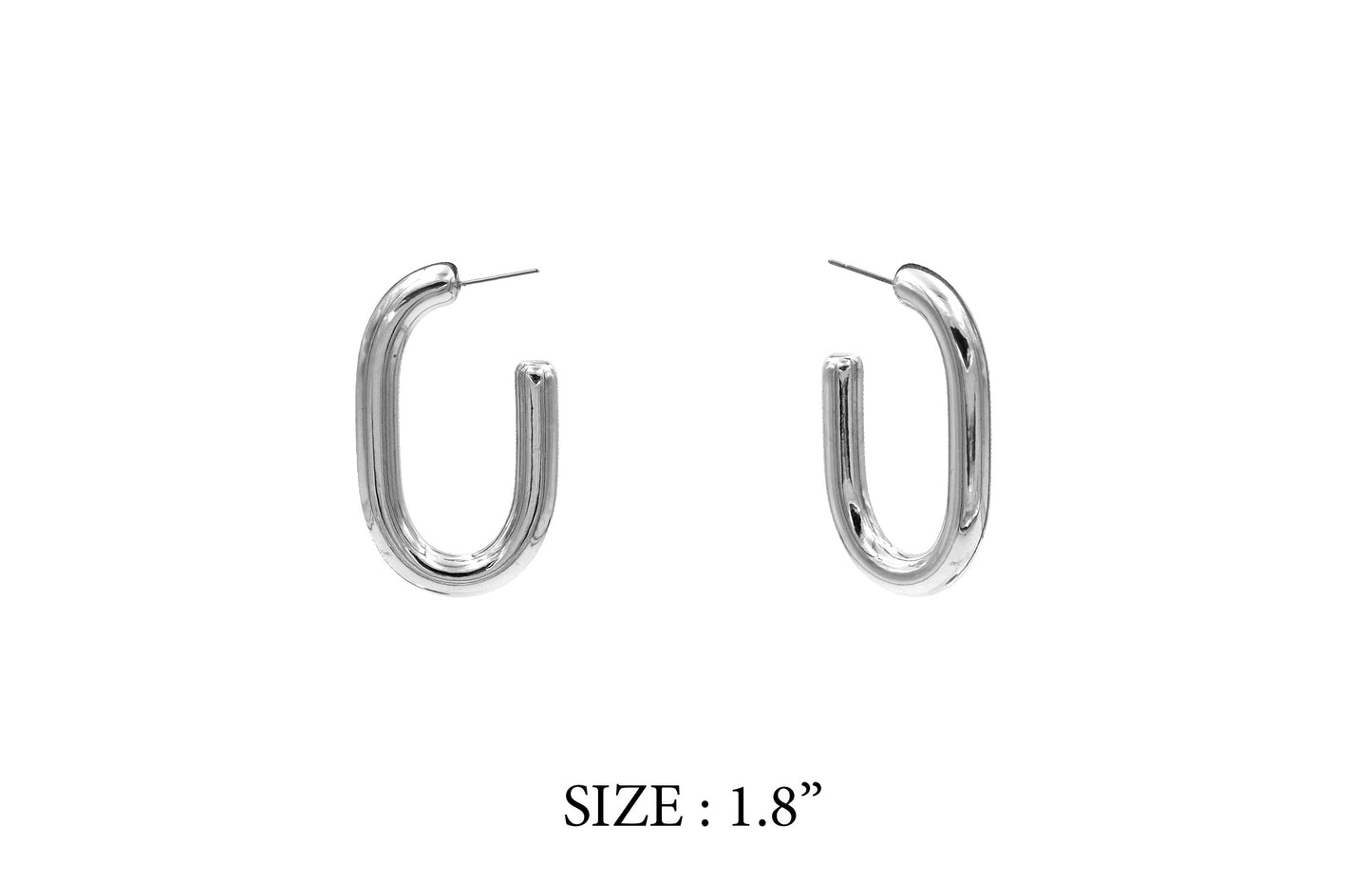 E0195 | Modern Elongated Hoop Earrings | ME91057