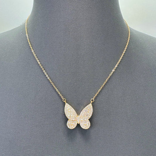 N0573 18042 Butterfly Shape Pendant Necklace