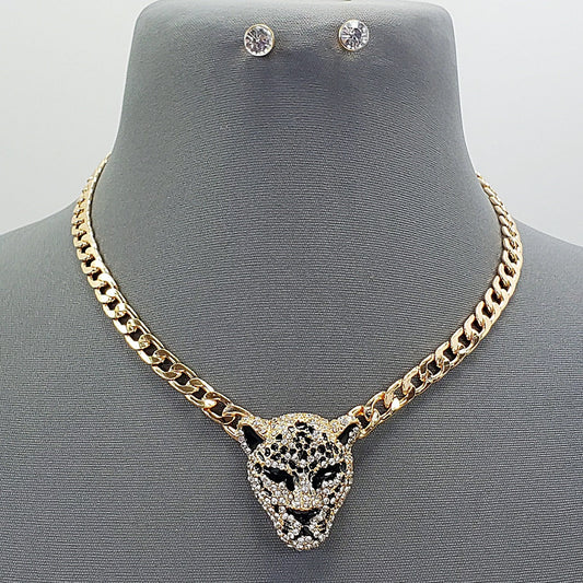 N0645 KS5204 Leopard  Pendant Necklace