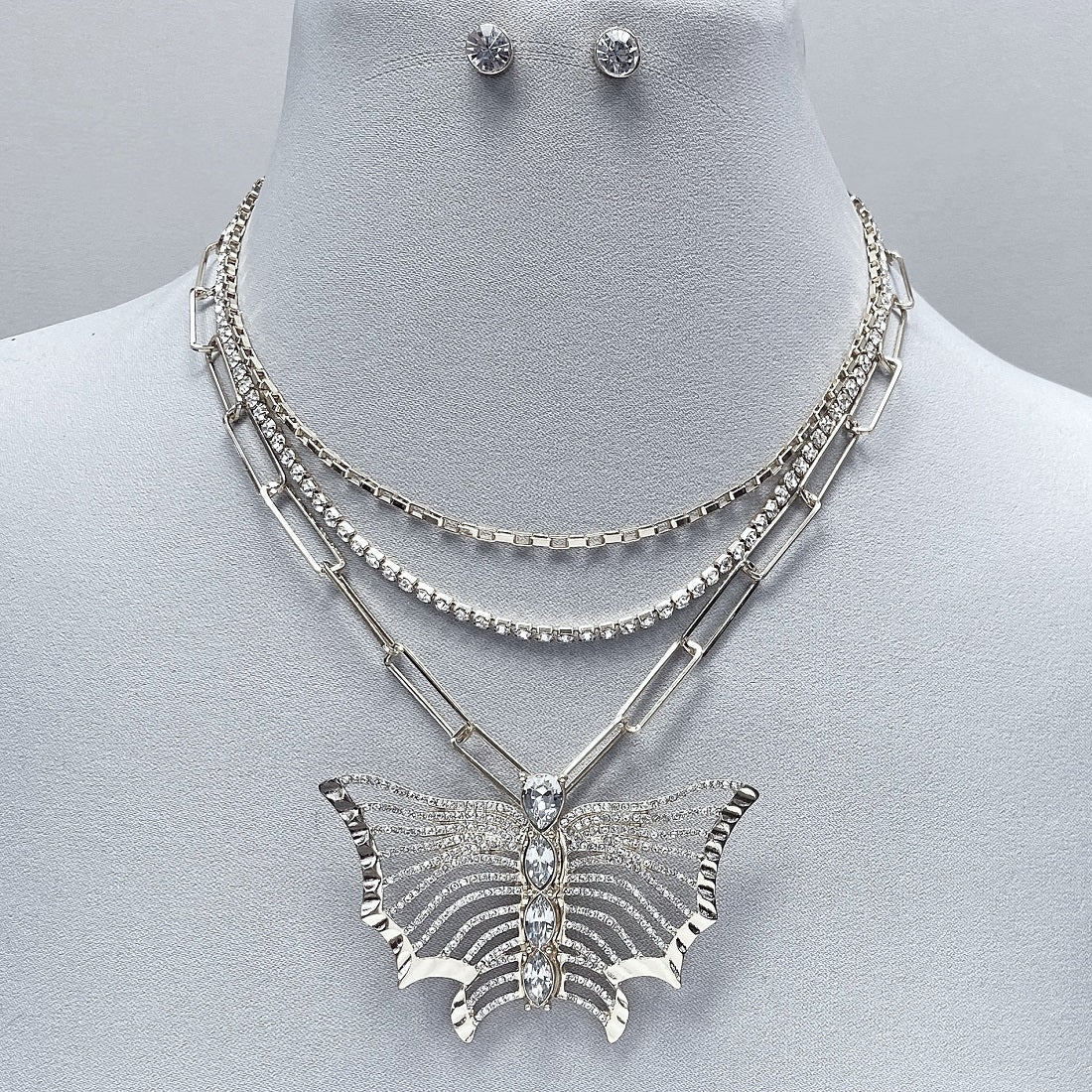 N0646 KS5101 Butterfly Pendant Necklace
