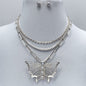 N0646 KS5101 Butterfly Pendant Necklace