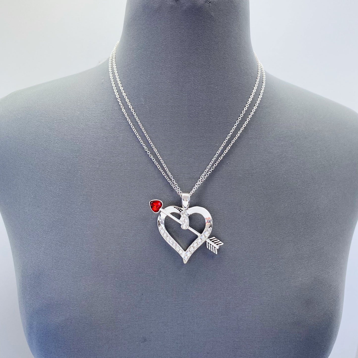 N0482 AN2777 Heart Love Shape Pendant Necklace