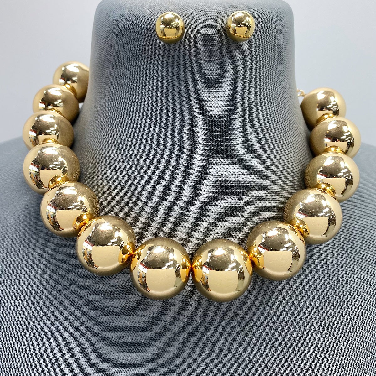 N3106 | Polished Bead Necklace | YS2591
