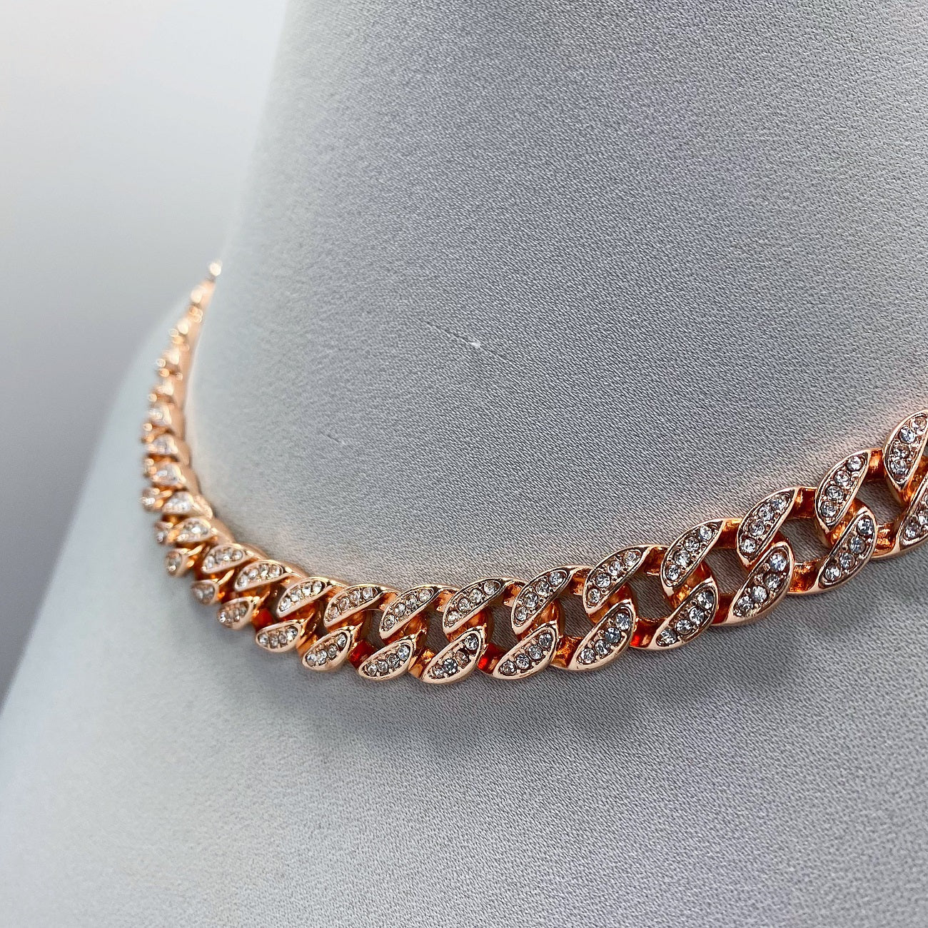 N3189 | Pavé Cuban Link Necklace Set | KS5077