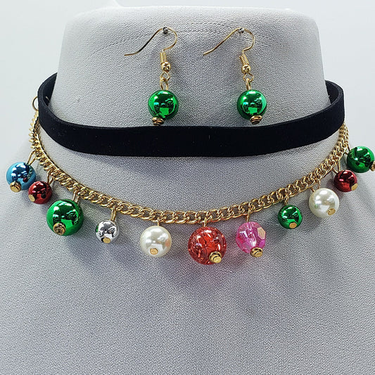 N0623 FNE4958 Christmas Choker Necklace