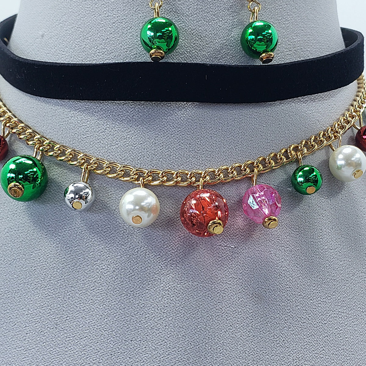 N0623 FNE4958 Christmas Choker Necklace