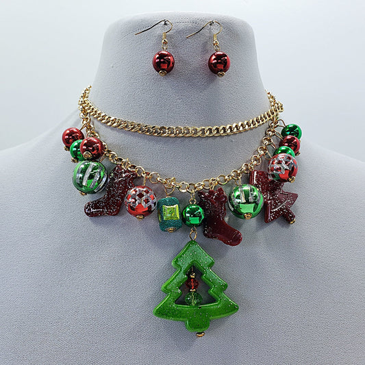 N0639 FNE4258 Christmas Necklace