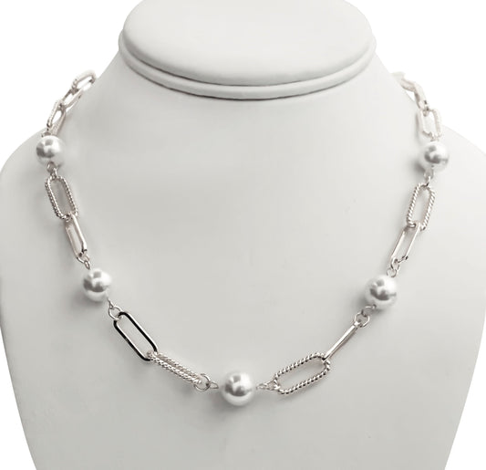 N0735 NE8572 Pearl Chain Necklace