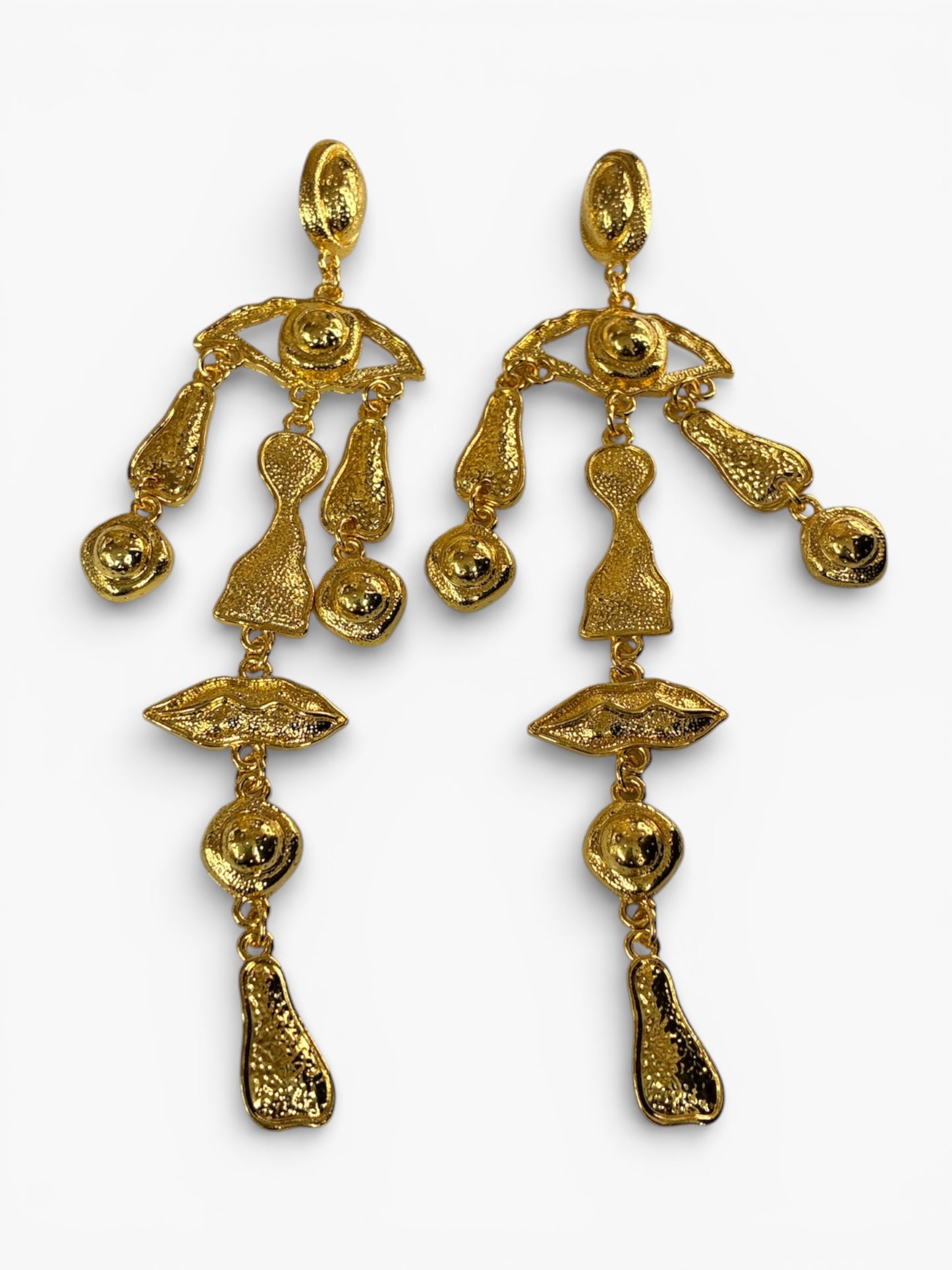 E2201 |Eye & Lips Dangle Earrings  EE925