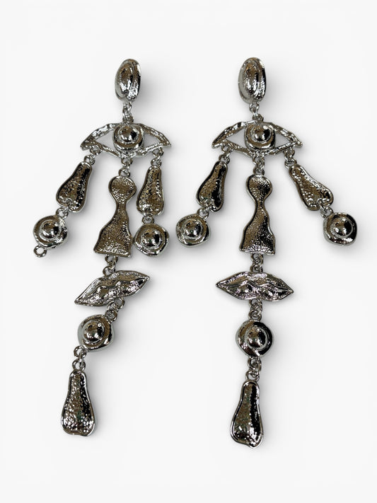 E2201 |Eye & Lips Dangle Earrings  EE925